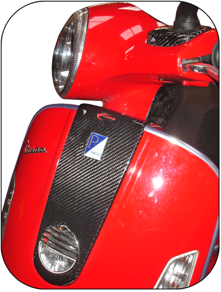 Carbon Fibre Horn Cover - Vespa GTS/GT/GTV - Image 2