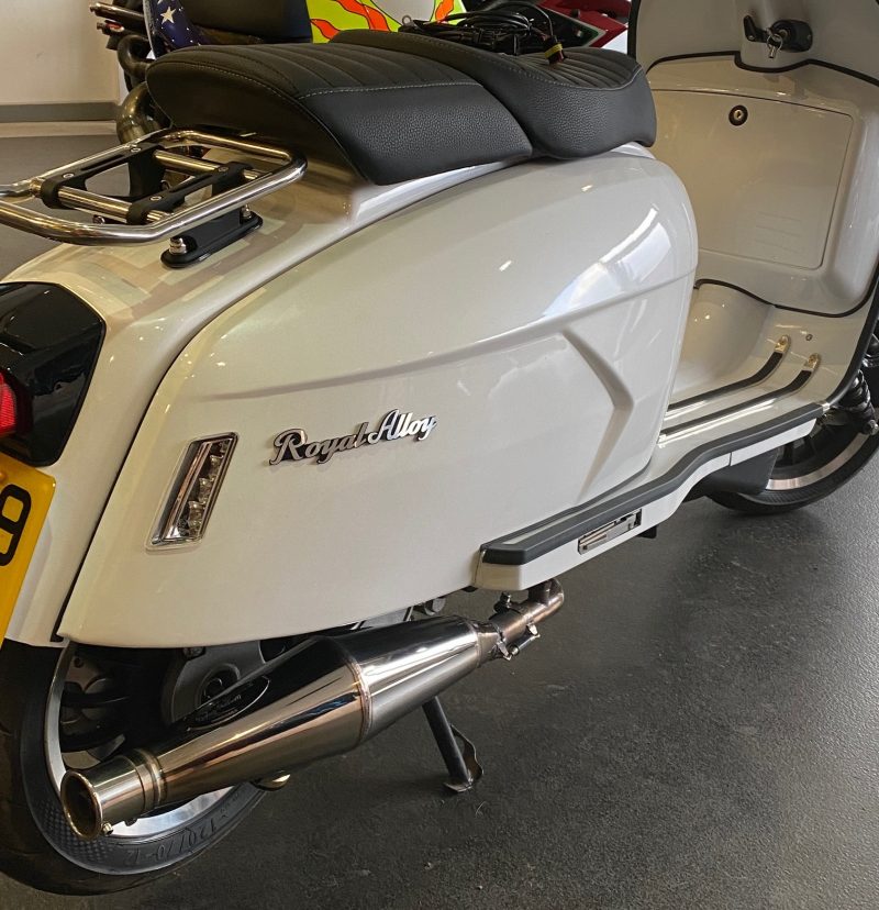 PM TUNING X TECH EXHUAST SYSTEM ROYAL ALLOY GP/TG 125 & 300 S L/C - Image 3