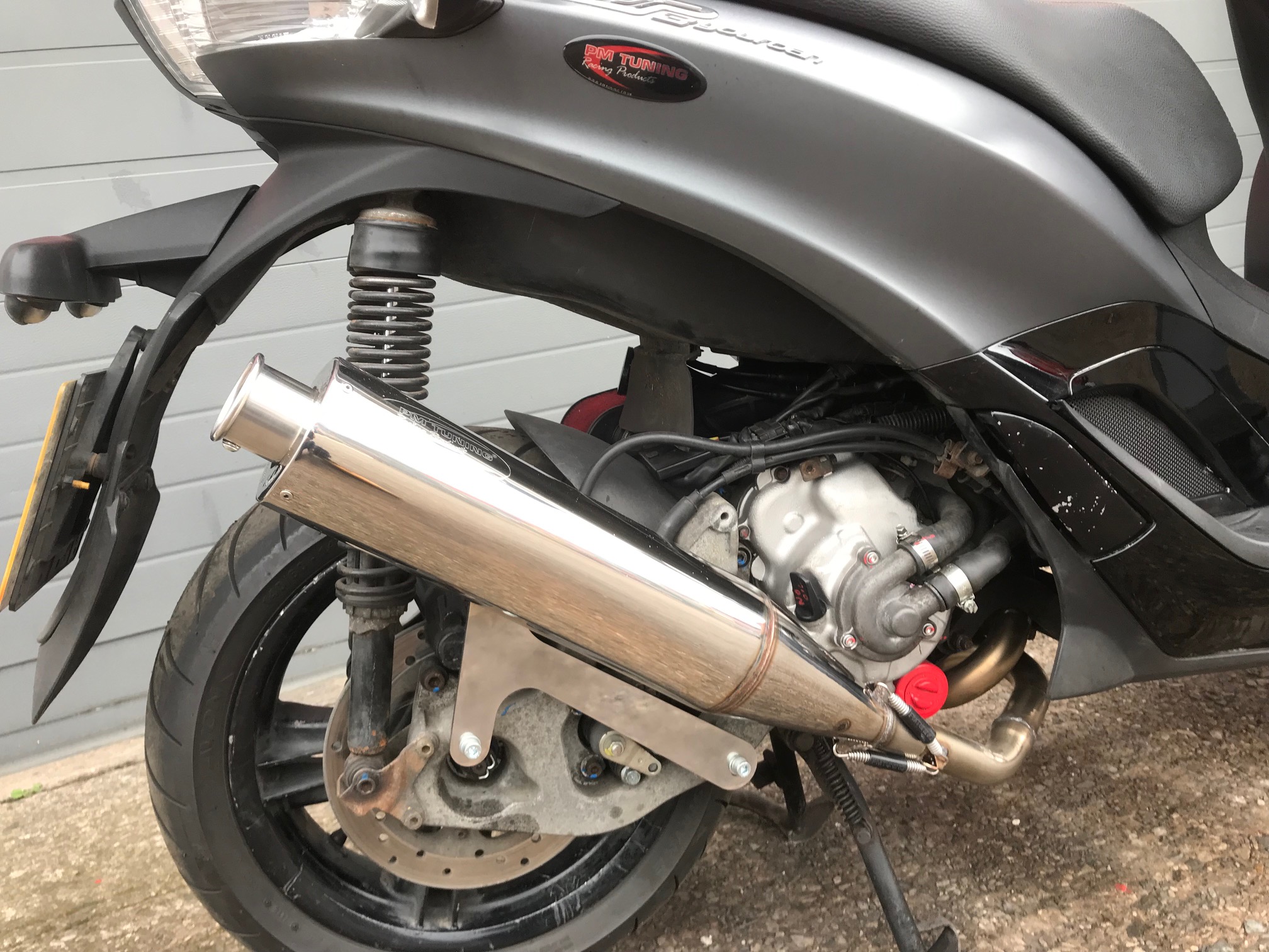 Muffler Piaggio Mp3 300 Hpe 2022 POLINI BLACK Exhaust Silencer For