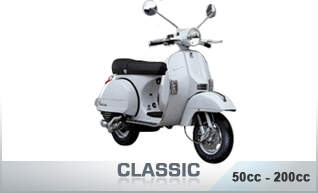 Classic Scooters 50cc - 200cc