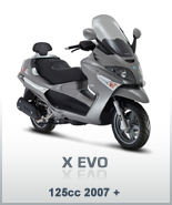 X Evo 125cc 2007 onwards
